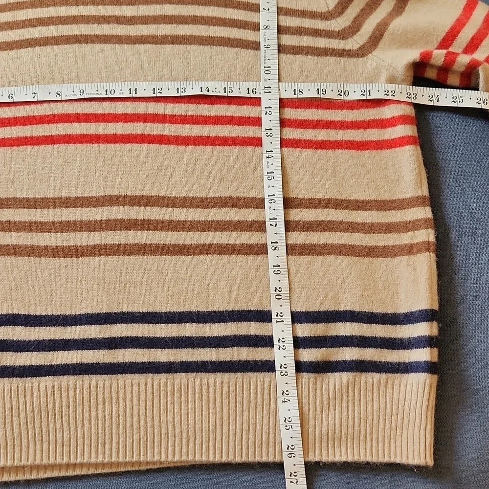 J.Crew Rugged Merino Wool Blend Striped Men's Sweater sz XL